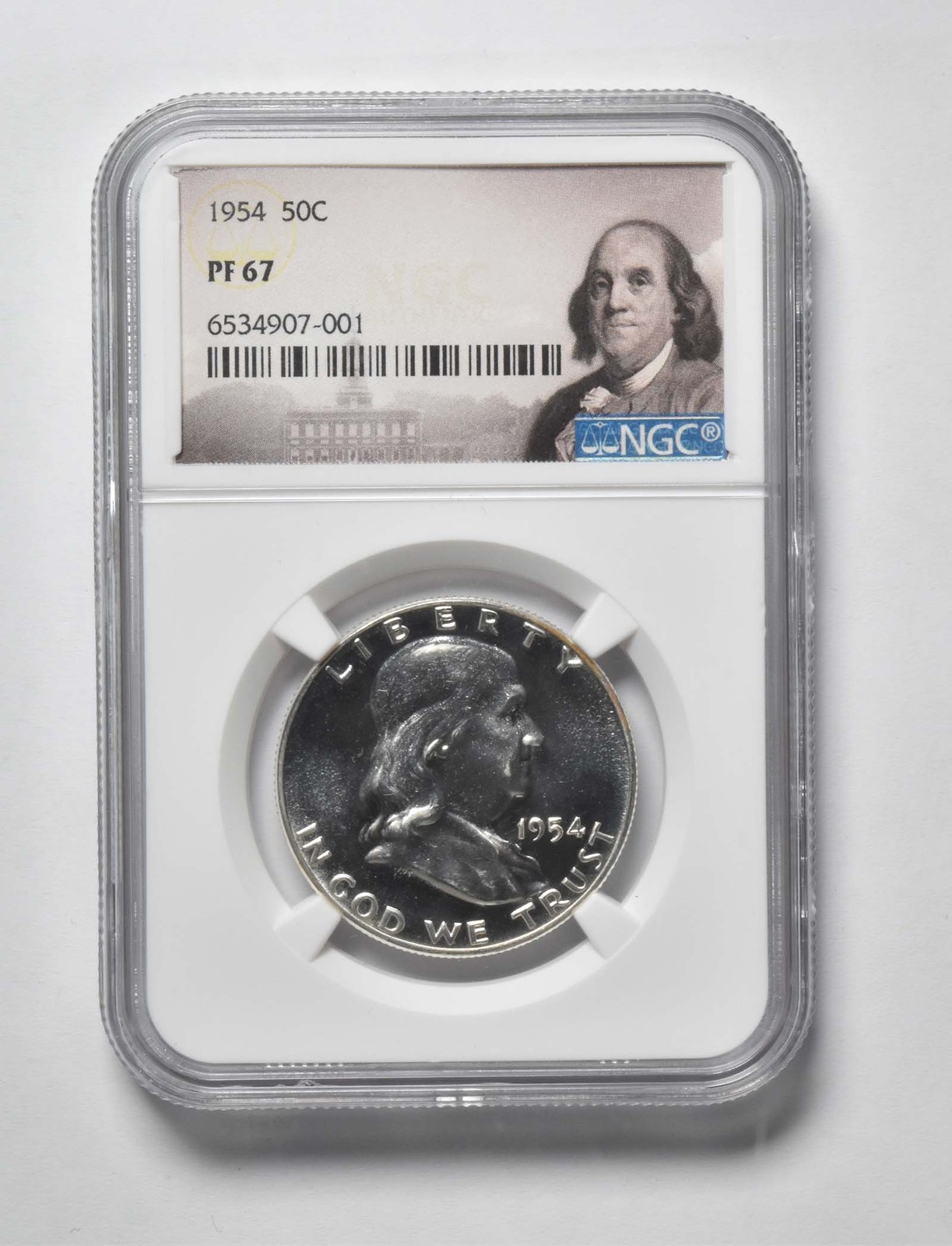 1954 Franklin Half Dollar PF67 NGC Special Lbl