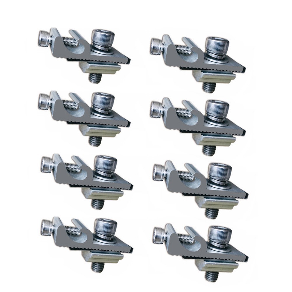 Solar Panel Grounding Clamps Set of 8 for Aluminum PV Rails Installation