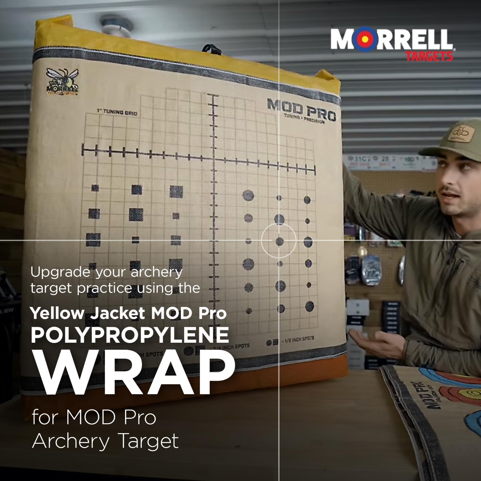 Polypropylene Target Face/Wrap for Compound & Traditional Bows - Yellow Jacket M