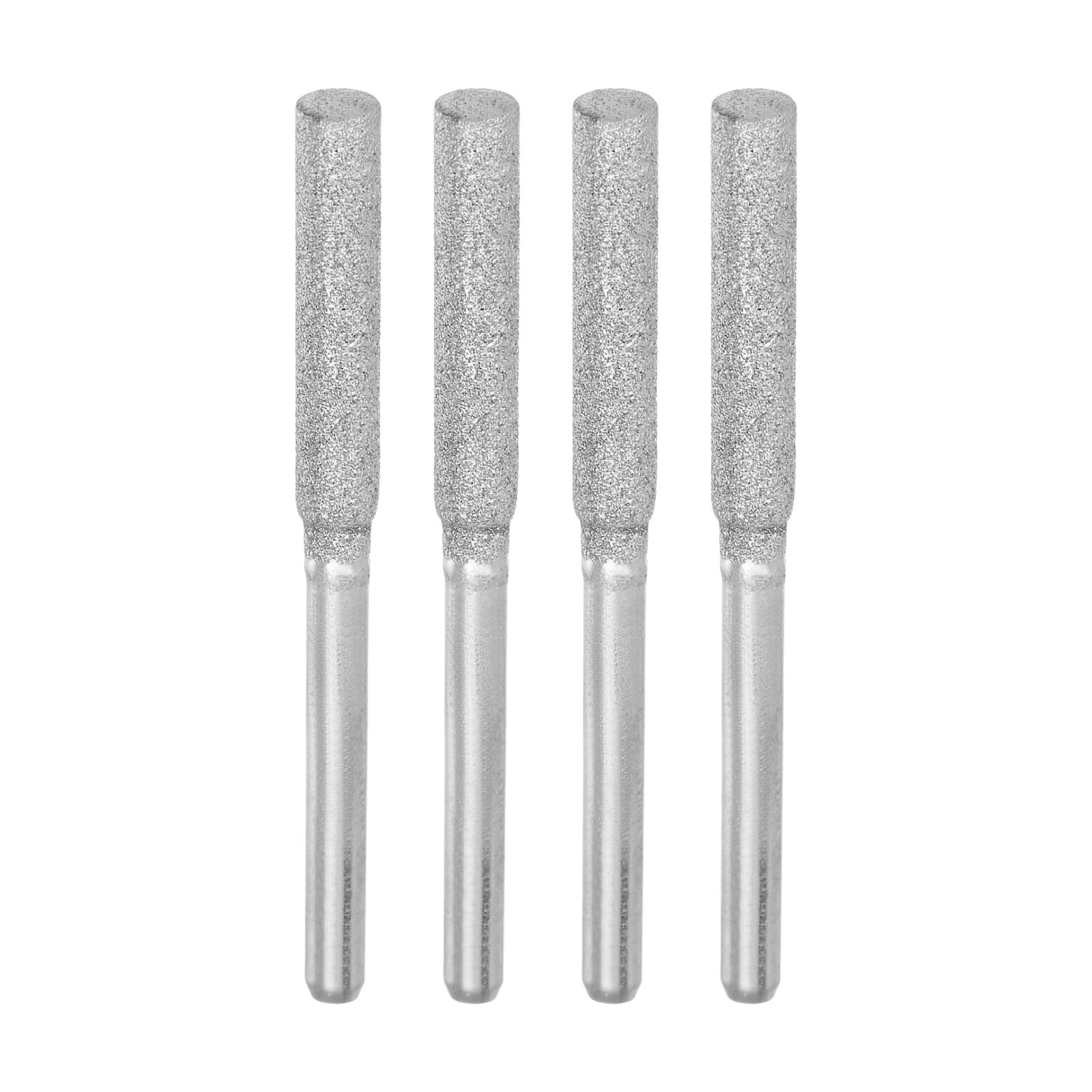 4pcs Diamond Coated Chainsaw Sharpener Bits 5/32" 4mm Cylinder Chain Saw Grinder