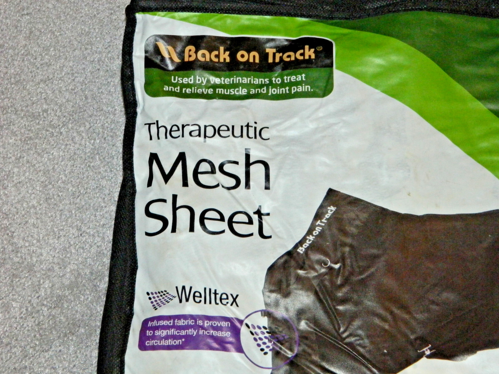 NEVER USED Back On Track Therapeutic Mesh Sheet - Black, 60"