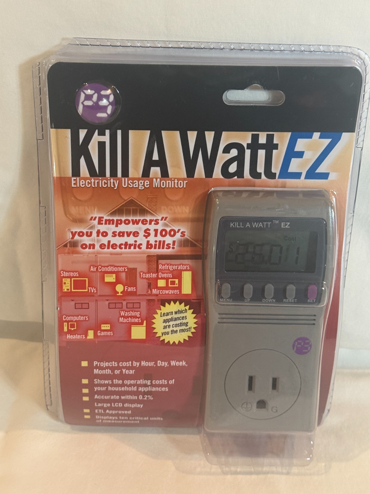 Kill A Watt EZ P3 Power AC Electricity Usage Monitor Analyzer Meter P4460.01 '07