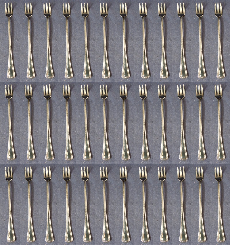 CASE OF 36 PIECES - Oneida Stainless NEEDLEPOINT Cocktail Forks USA