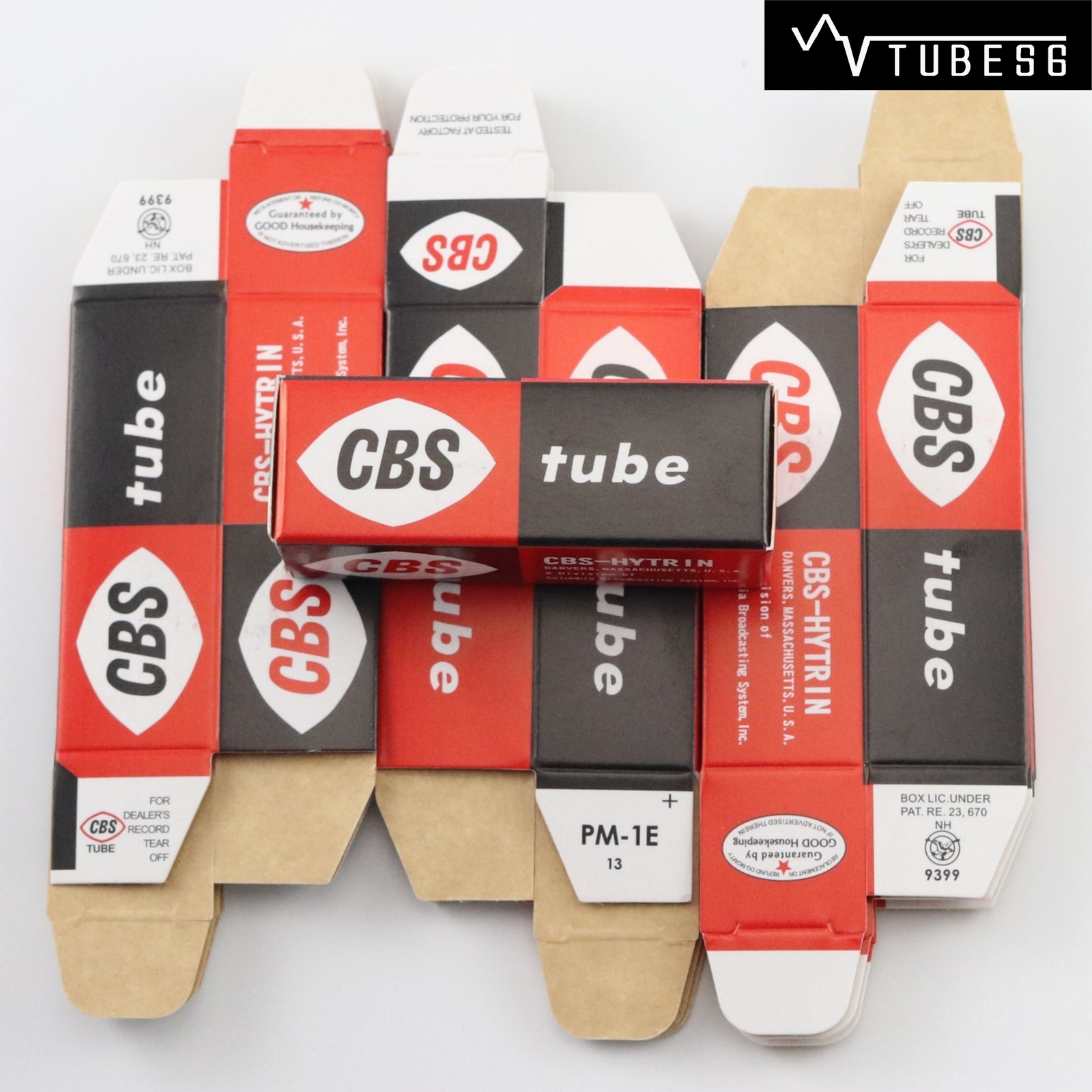 lot of 10 CBS TUBE BOX CARTON BOX FOR 12AX7 12AU7 12AT7 5687 12BH7 6DJ8 6CG7
