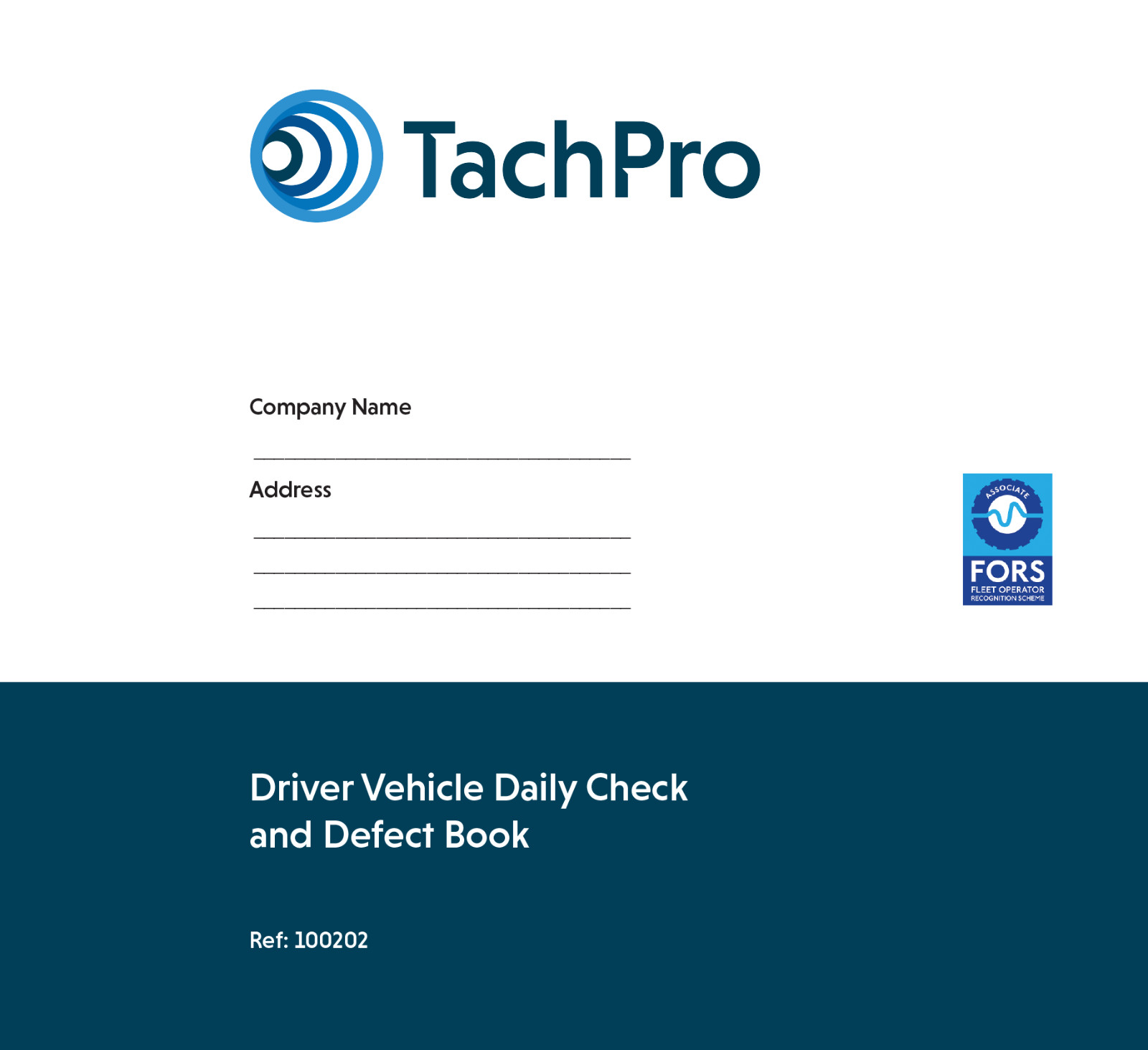 TACHPRO 50 PAGE DUPLICATE VEHICLE DAILY CHECK & DEFECT BOOK  HGV  X  200 Books