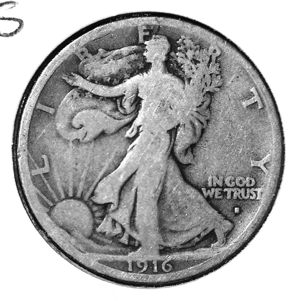 1916-S Walking Liberty Half Dollar,  VG #3006