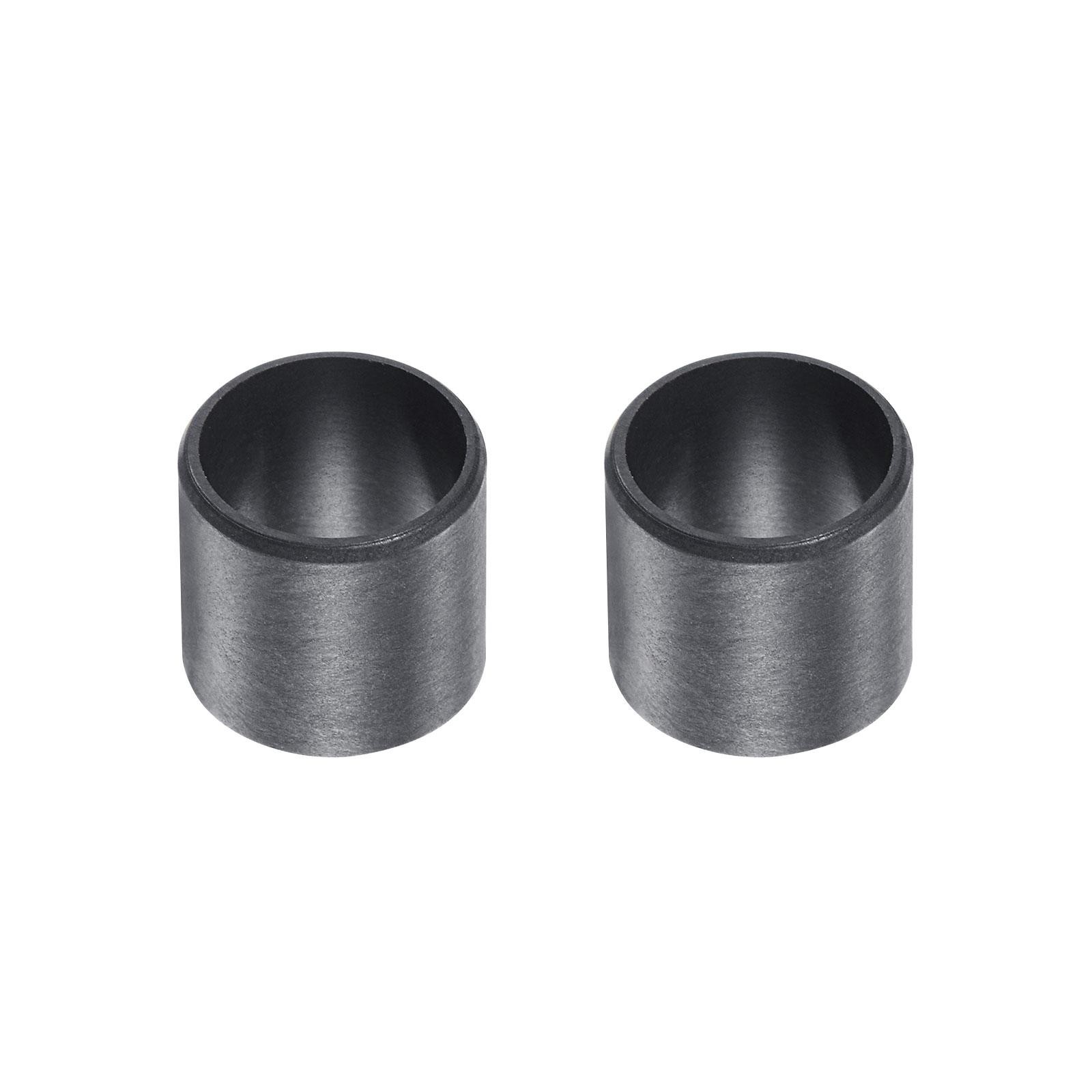 Sleeve Bearings 12mmx14mmx10mm POM Wrapped Oilless Bushings Black 2pcs