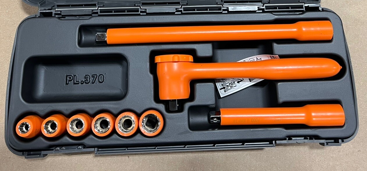Facom Tools 9pc 1000v Insulated Metric Socket Set 3/8” Drive 12pt J.400A VSE NEW