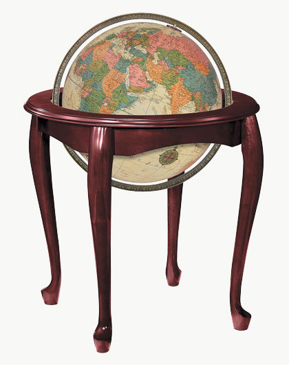 Replogle Queen Anne Illuminated 16 Inch Floor World Globe