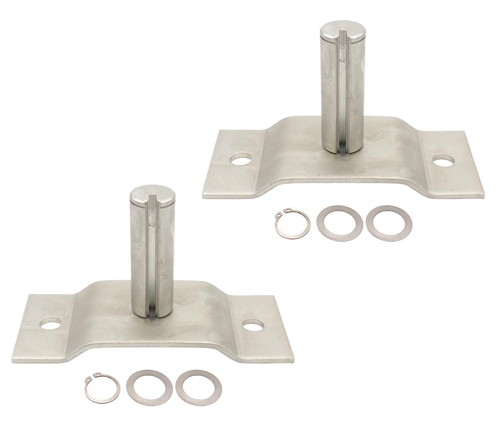 2 Pack Aluminum Pivot Pin 4 Spring for Dump Truck Tarp System Two Bolt-on Holes