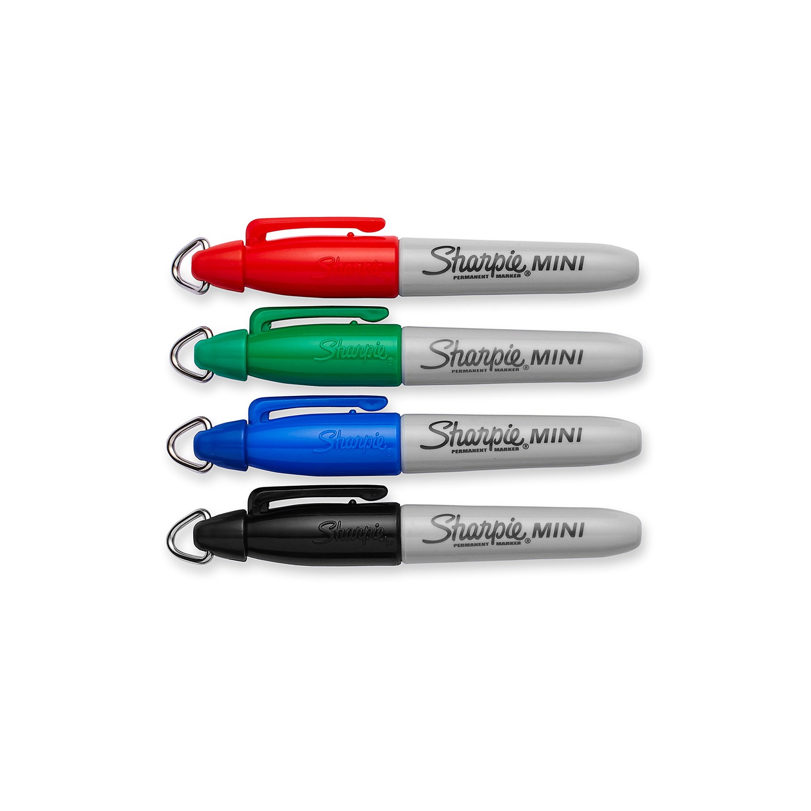 Mini Permanent Markers, Fine Point, Assorted Colors, 4 Count