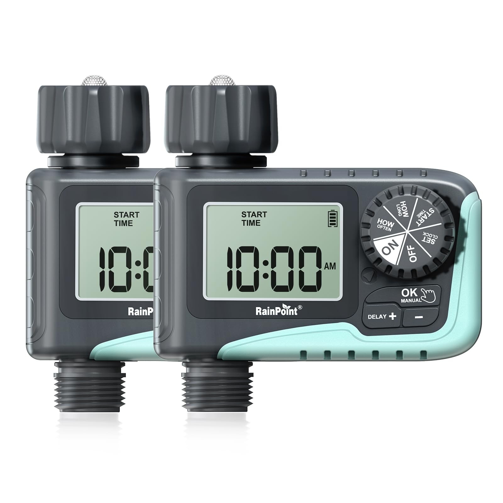 New RAINPOINT Sprinkler Timer, Programmable Water Timer for Garden Hose, Outdoor