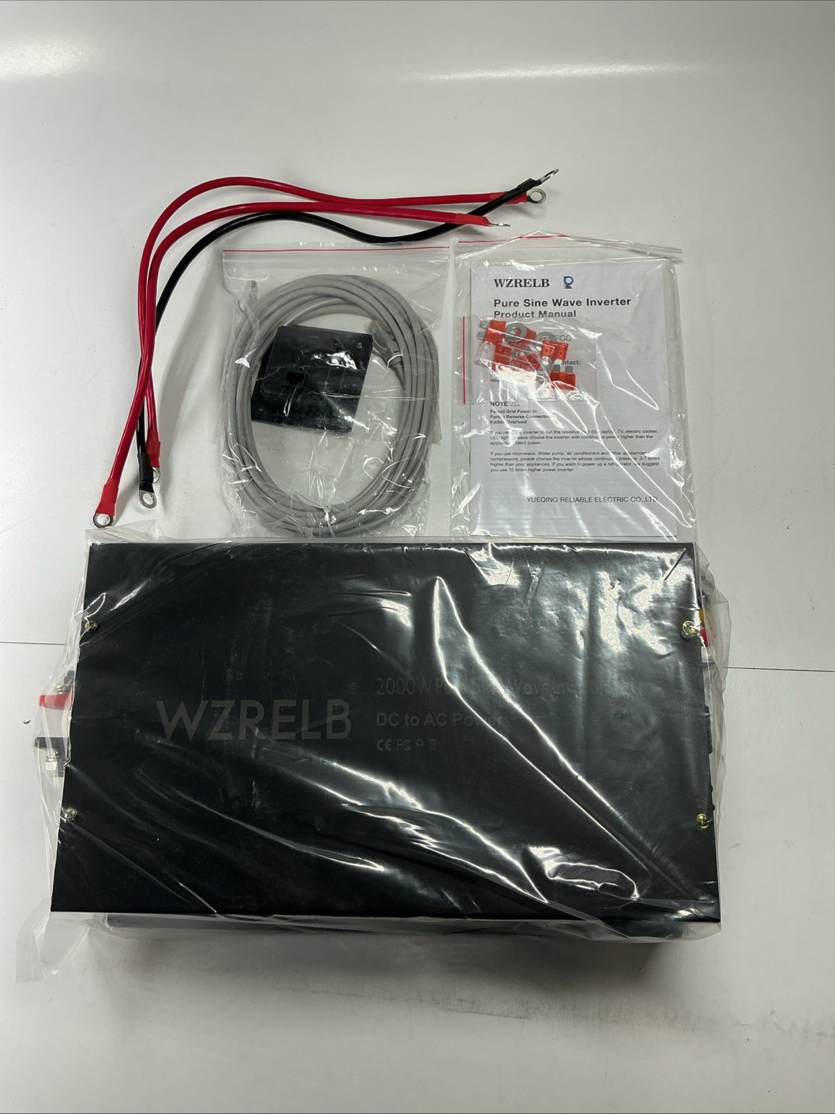 WZRELB 2000W Pure Sine Wave Power Inverter 12V DC to 120VAC Power Inverter