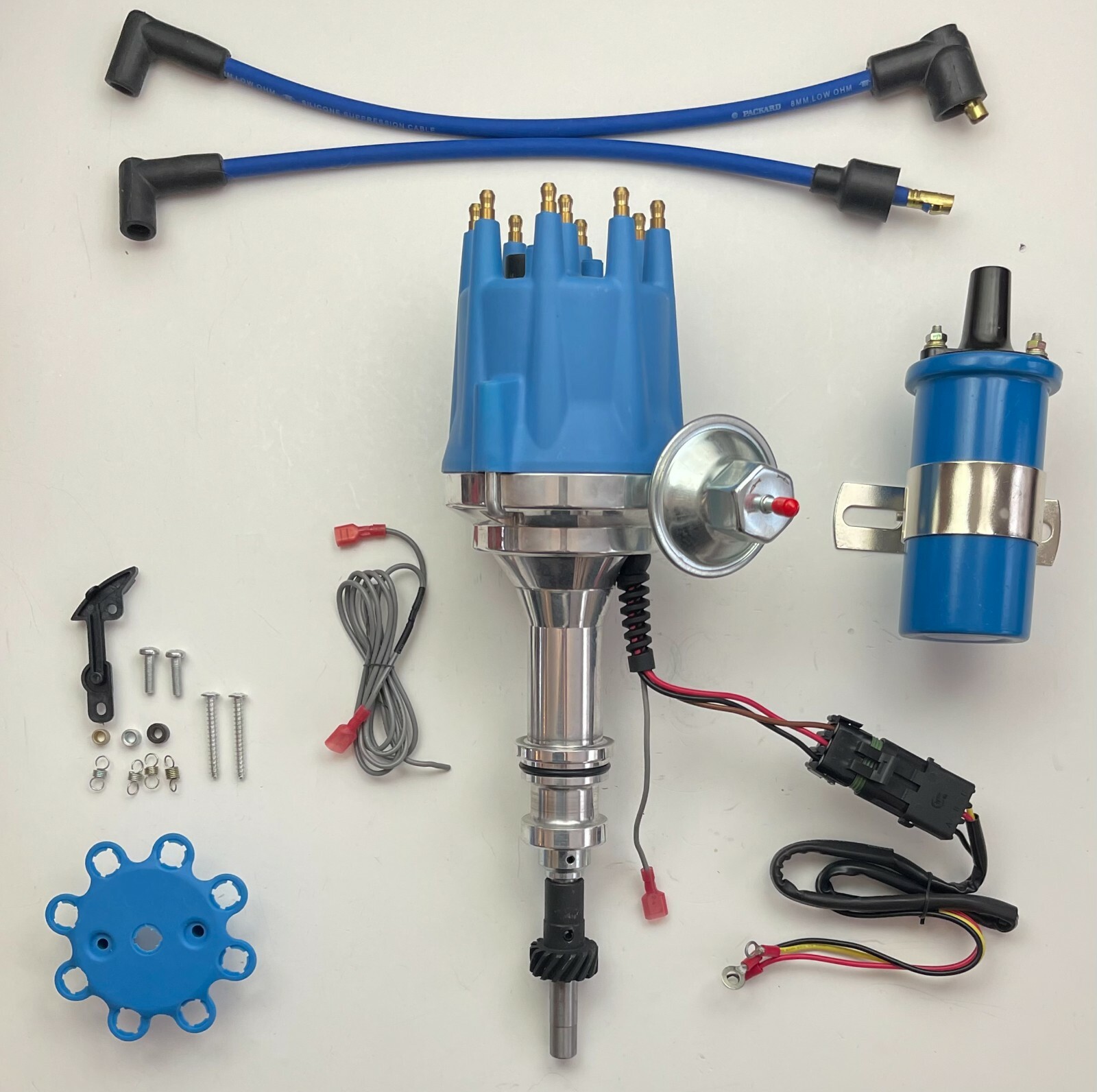 small cap FORD 5.8L 351 EFI to Carb Conversion BLUE HEI Distributor + 45K Coil