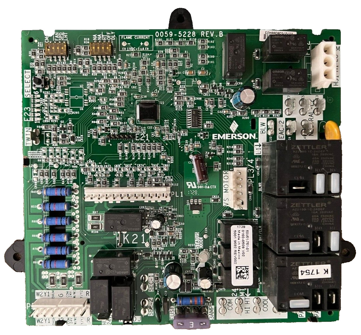 50V51-751-01 EMERSON YORK  Furnace Control Circuit Board