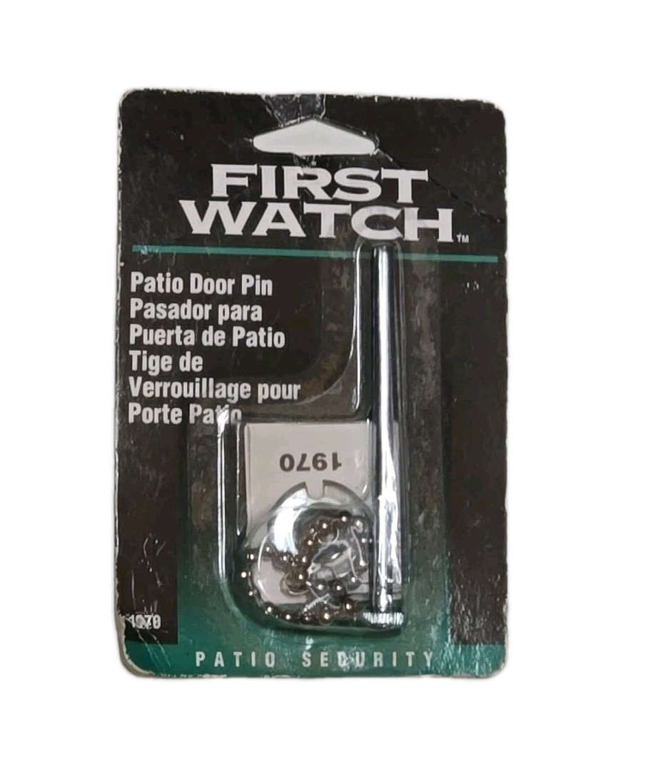 First Watch Security Steel Patio Door Pin Aluminum Finish Model 1970