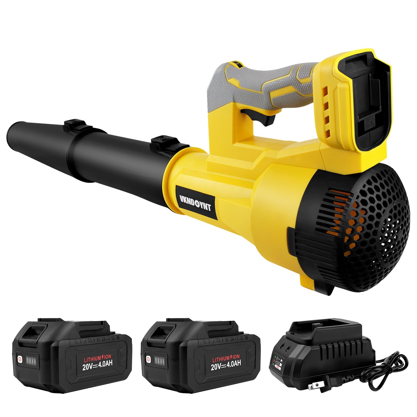 Leaf Blower Cordless, 6 Speed Levels Electric Leaf Blower with 2 x 4.0Ah Batt...