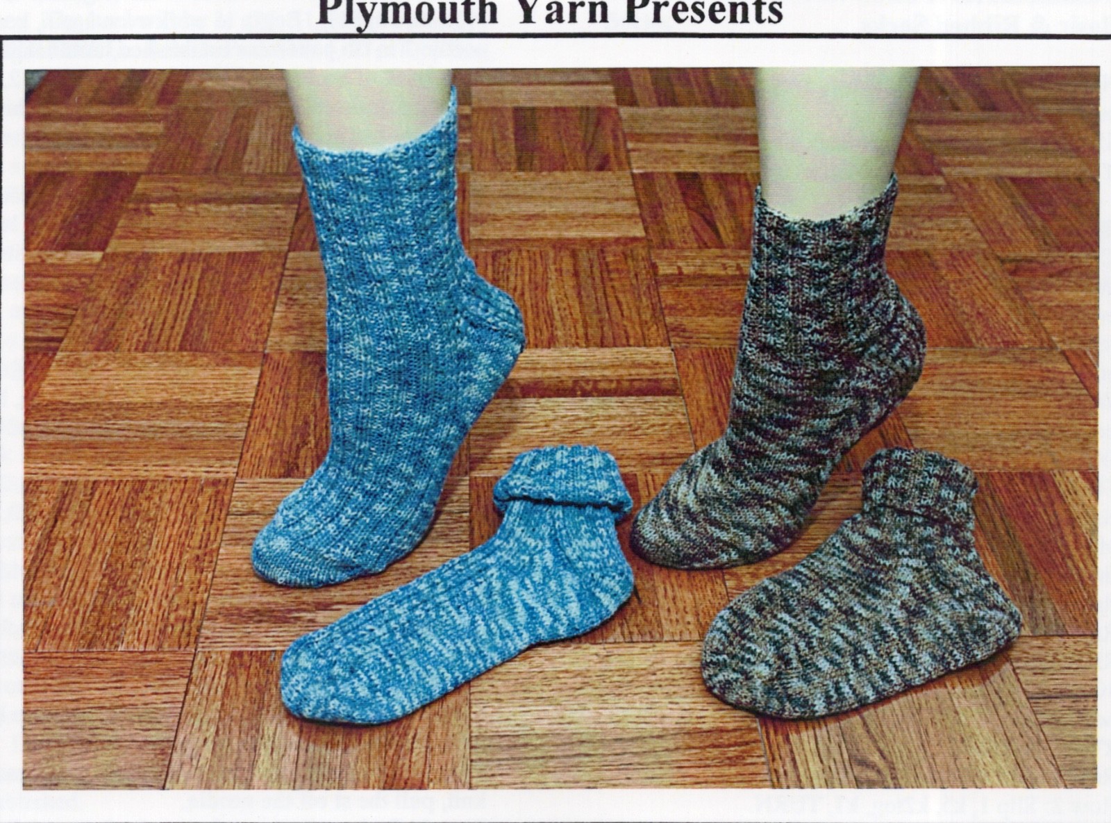 Plymouth Knitting Pattern S081 Basic Socks & Ribbed Socks - Child & Adult sizes
