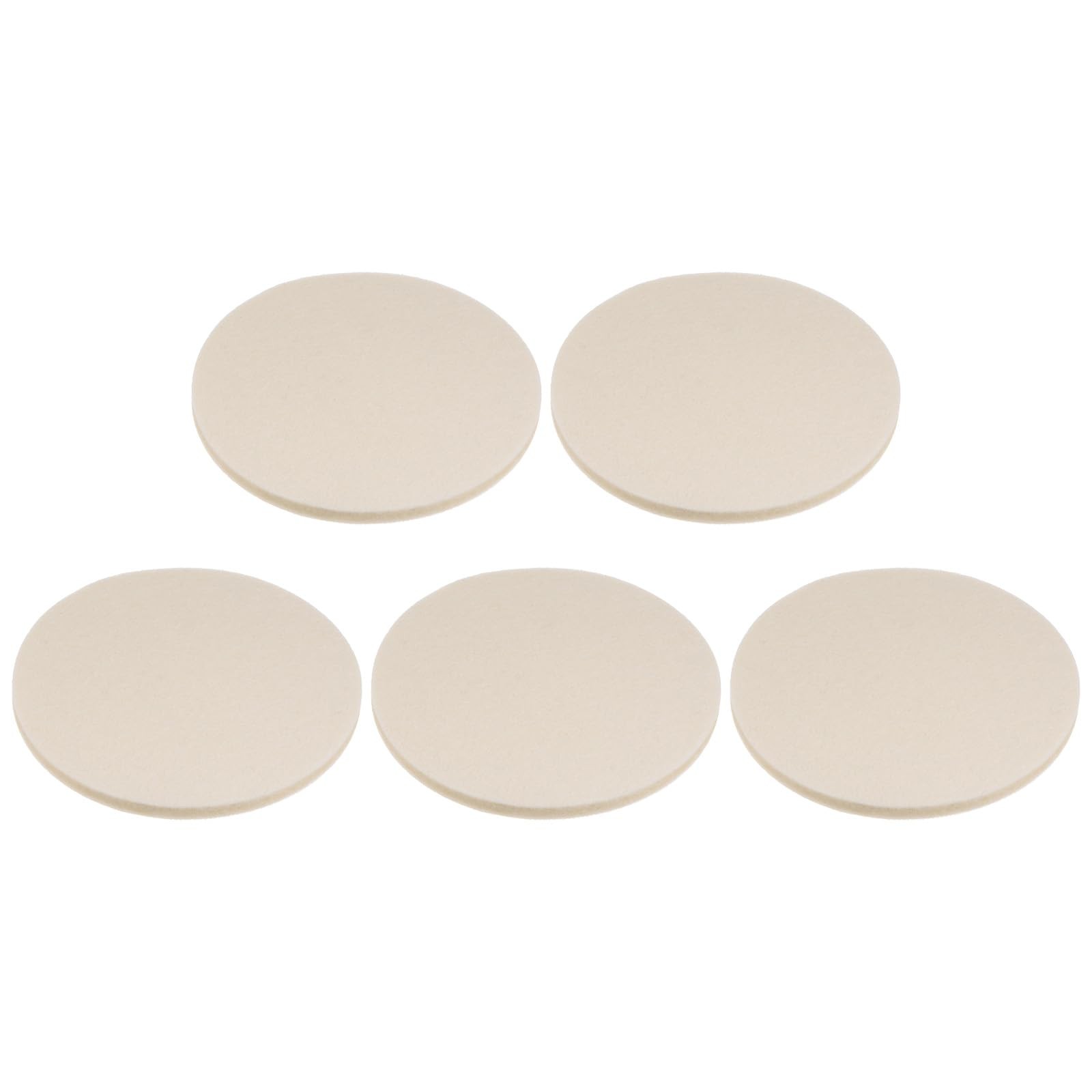 HARFINGTON 5pcs Wool Felt Polishing Pads, 5 inch Buffing Wheel 5 Inch, White