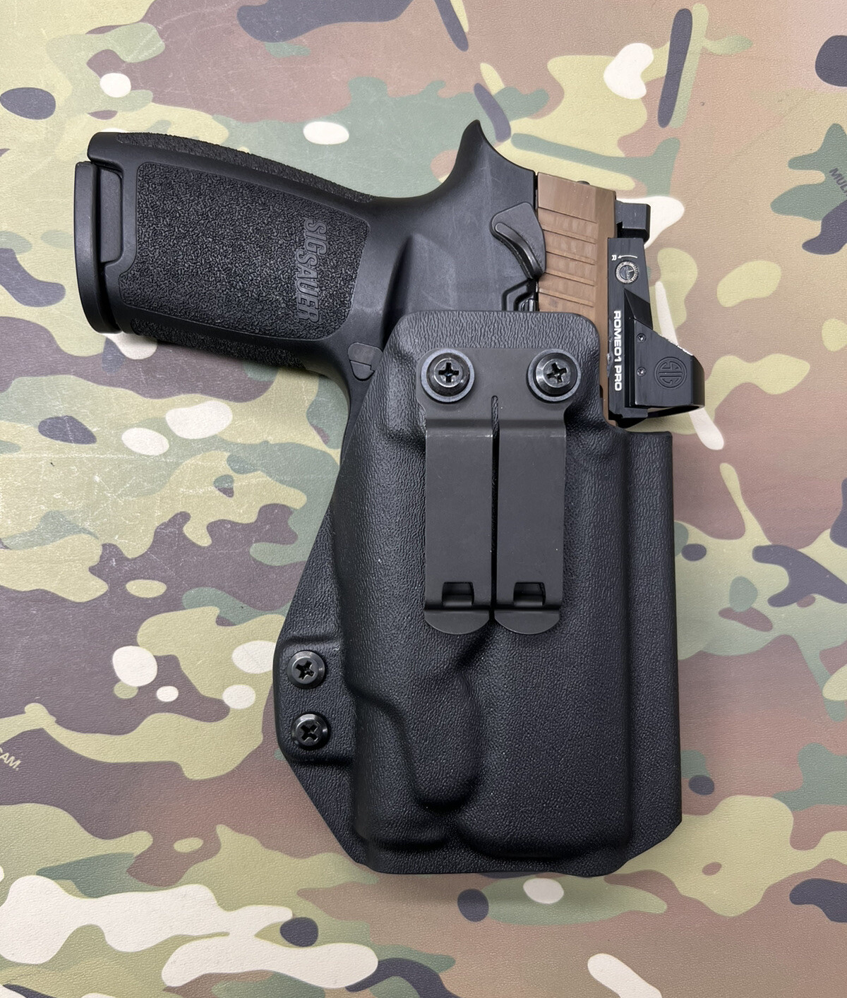 Black Kydex IWB Holster for Sig Sauer P320 M18 Foxtrot 1X