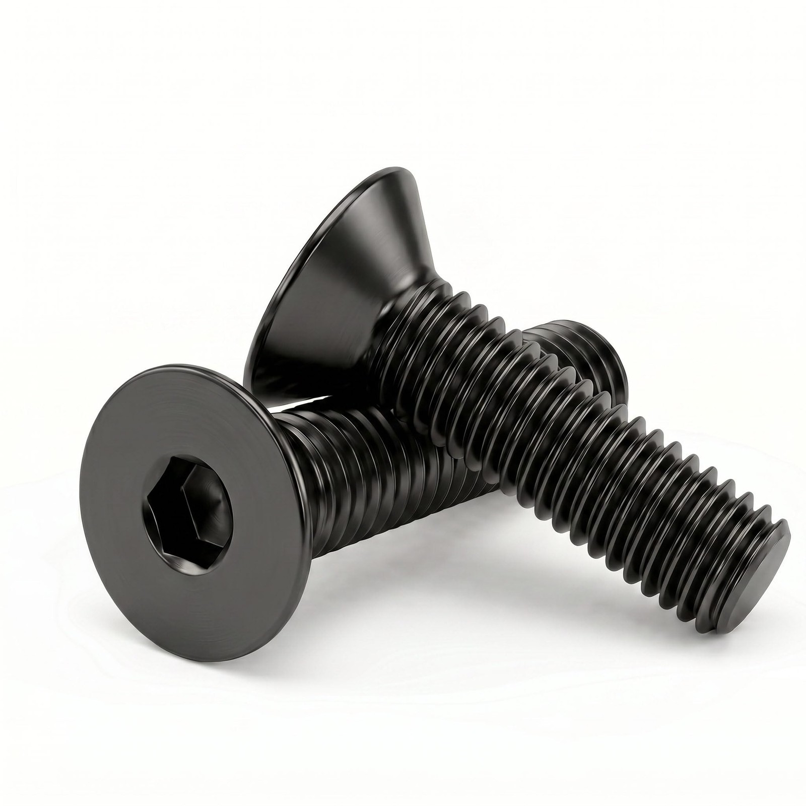 M6 x 30mm (20 Pack) Flat Head Hex Socket Cap Screws Bolts Countersunk Bolts, ...
