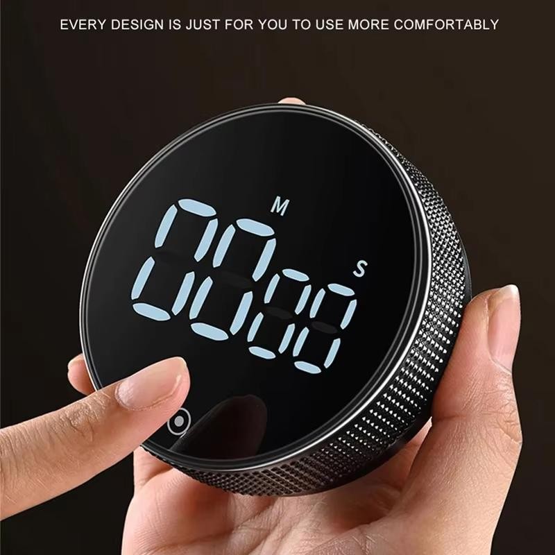Digital Magnetic Kitchen Timer Manual Countdown Rotary Timer for Cooking