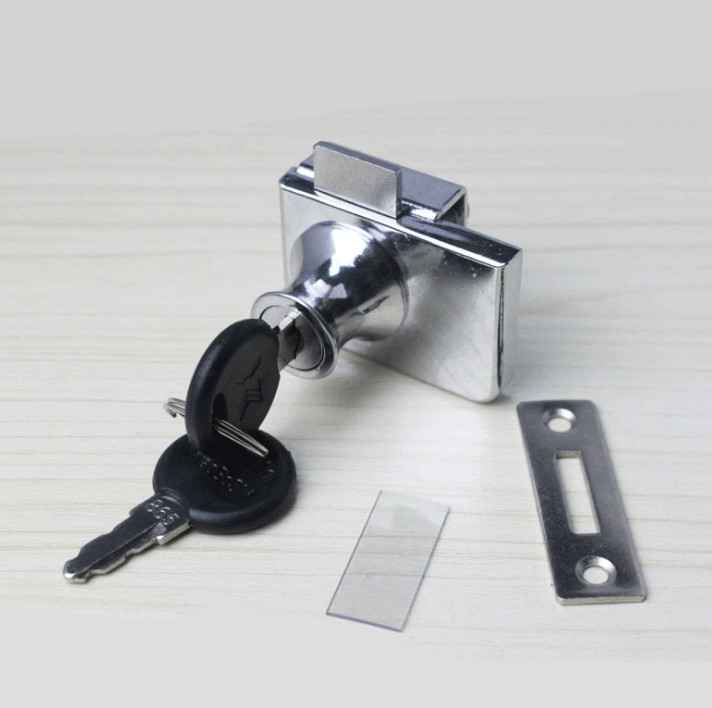 Keys / Chrome+Glass Door Security Cam Lock Cabinet Drawer Cupboard Locker