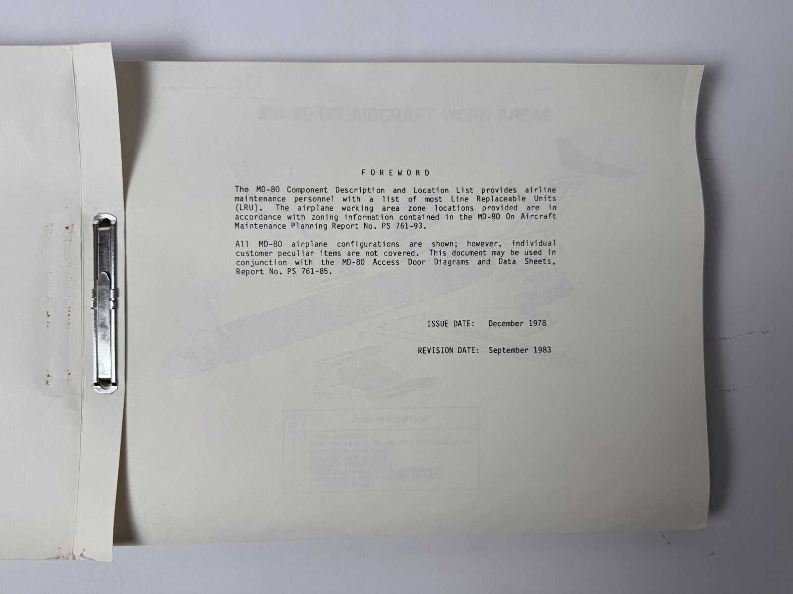 McDonnell Douglas DC-9 Jet Component Description & Location List MD-80 Manual