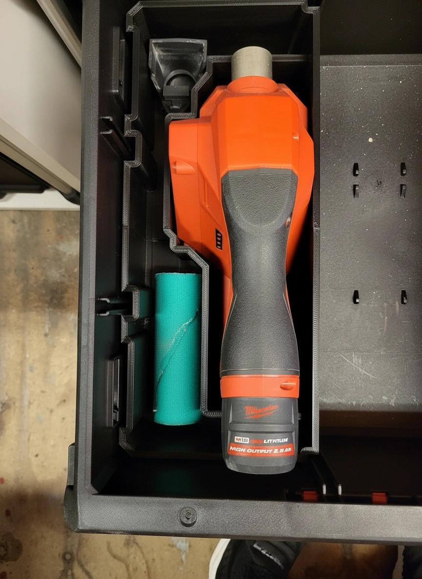 Milwaukee PACKOUT Drawer Insert – M12 Planer Holder (Left Side) (Insert Only)