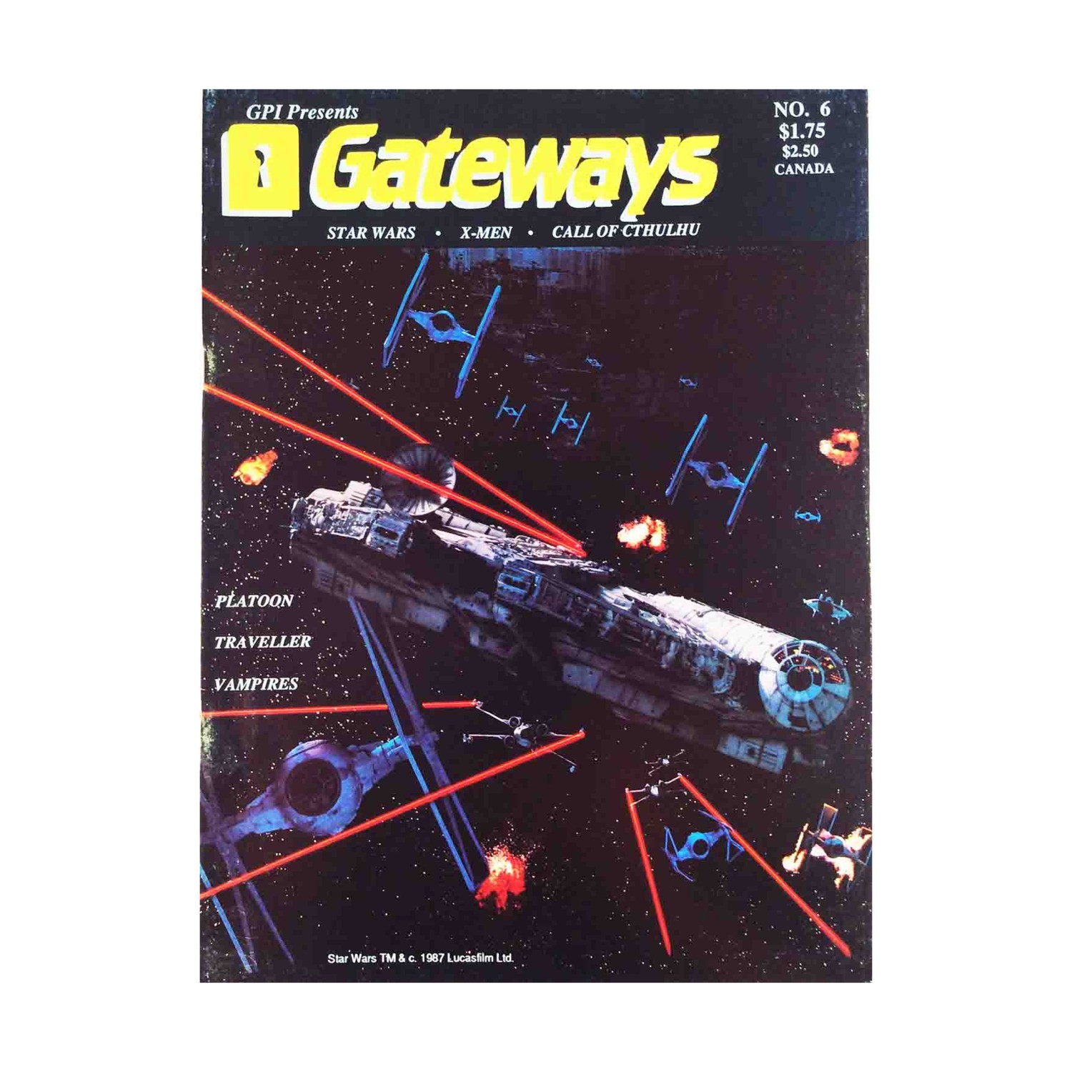 Gateways P Gateways  #6 "Platoon, Traveller, Vampires, Call of Cthulhu, Mag VG+