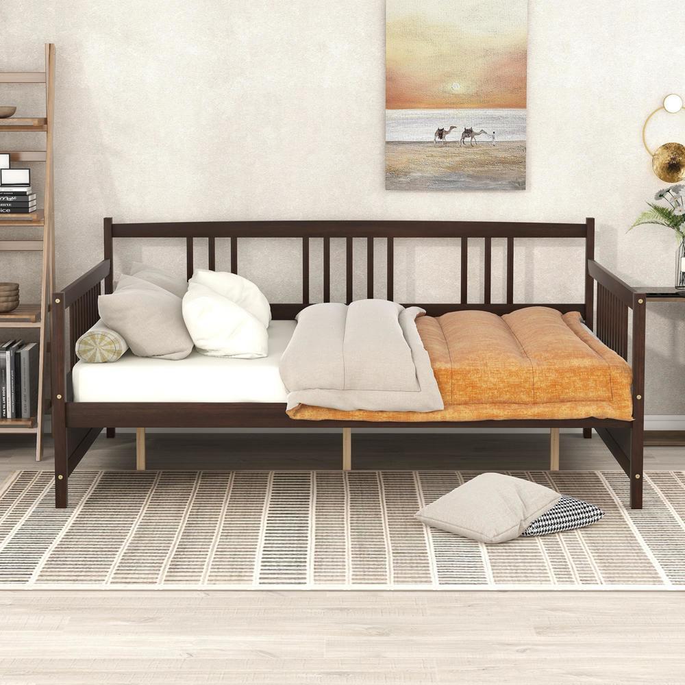 Full Size Daybed with Support Legs Espresso