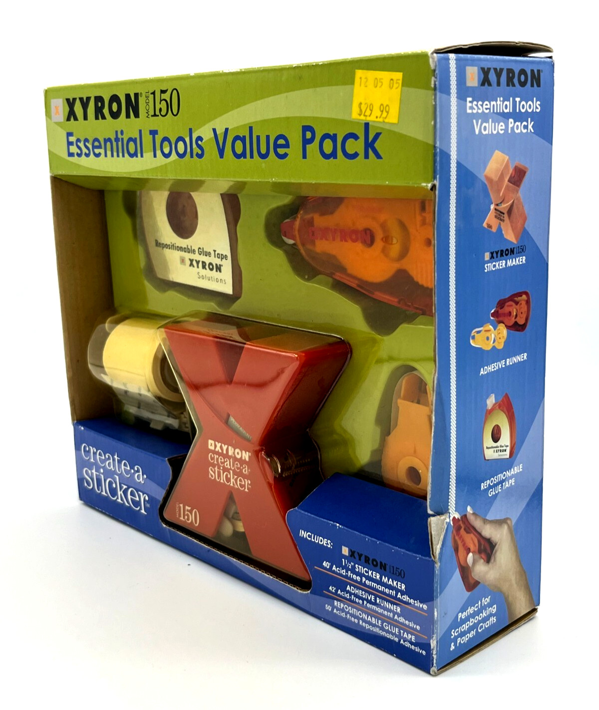 VTG NOS XYRON Create a Sticker Model 150 Essential Tools Value Pack Circa 2003!
