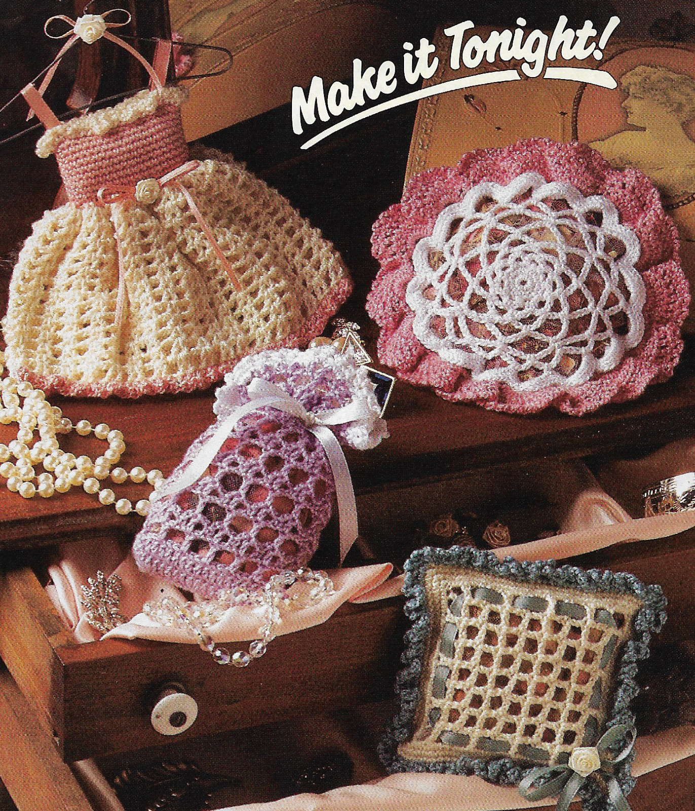 4 Scented Sachets crochet PATTERN INSTRUCTIONS