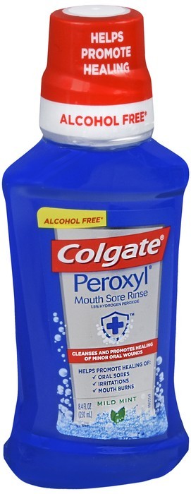 Colgate Peroxyl 1.5% Hydrogen Peroxide Mouth Sore Rinse Mild Mint 8.4 OZ