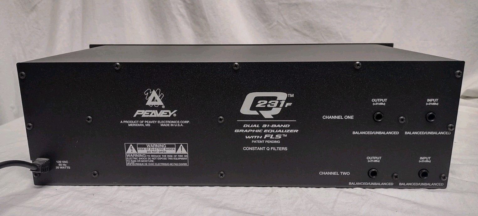 PEAVEY Q231F Rack-Mount Dual 31-Band Graphic Equalizer