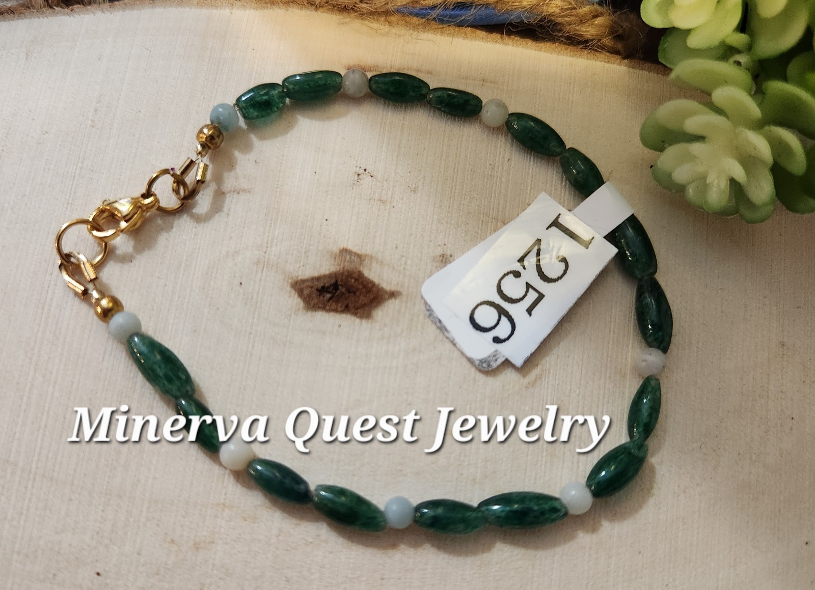 Handmade Artisan Green Aventurine And Amazonite Bracelet. #1256
