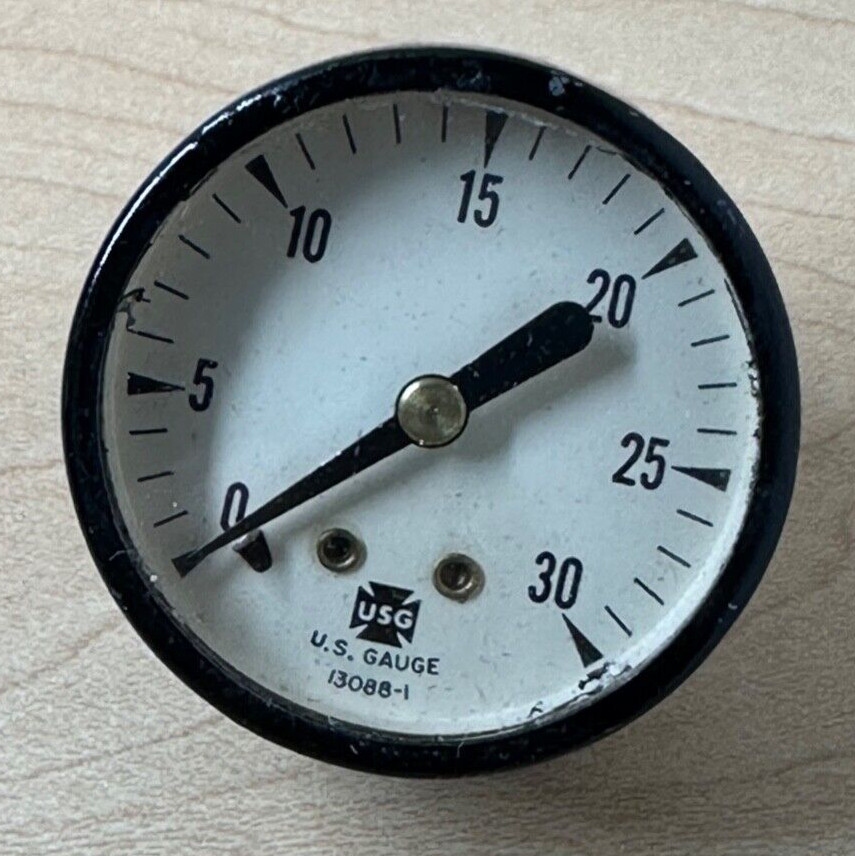 USG Analog Pressure Gauge 13088-1, 3/8 Inch Rear Mount