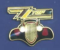 NEW OLD STOCK ZZ TOP HARD ENAMEL HAT PIN LAPEL PIN TIE TAC BADGE #1454 HOT ROD