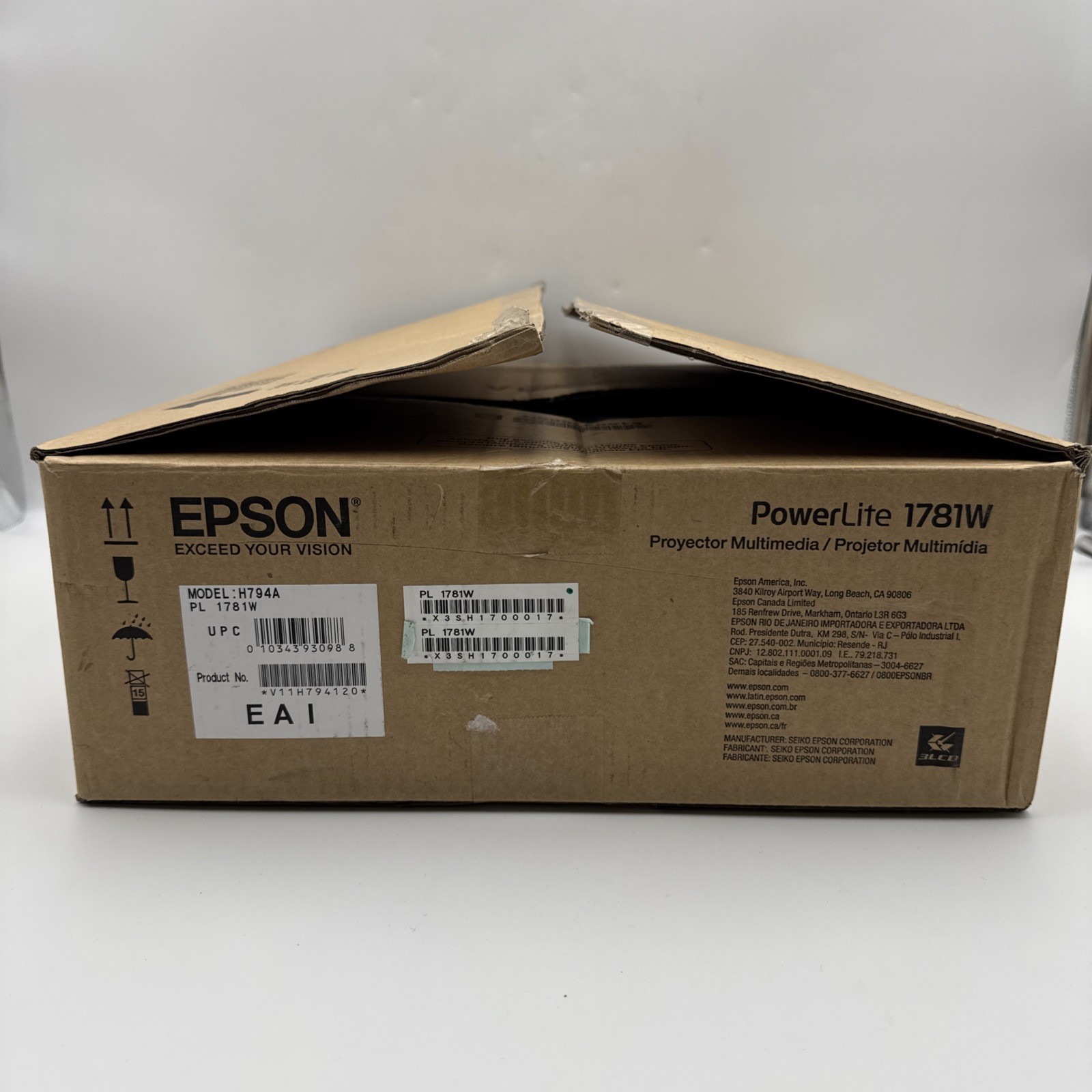 Epson Powerlite 1781W H794A Wireless 3LCD Black Projector