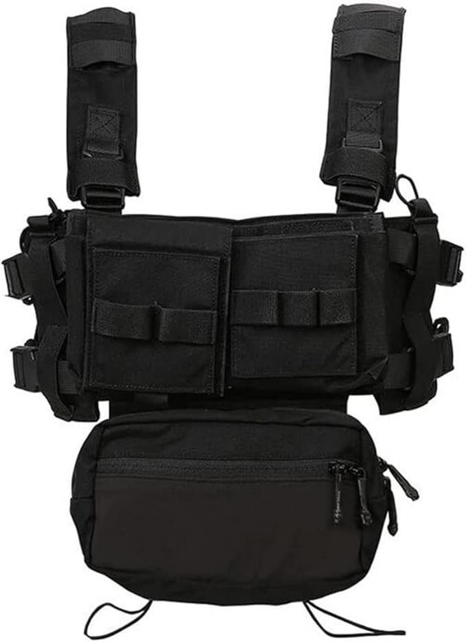 EMERSONGEAR MK3 Tactical Chest Rig Modular Micro Fight Vest Airsoft Hiking Black