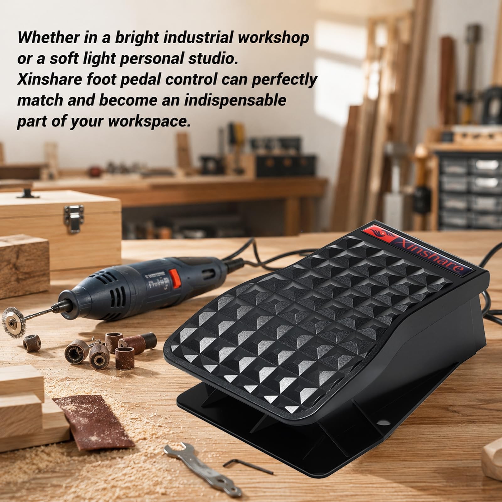 Foot Pedal Control Power Switch for Rotary Tools, Variable Speed North American