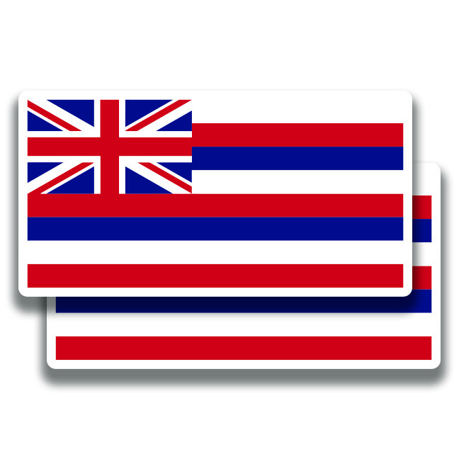 Hawaii Flag Stickers 2 Decals Bogo For Car Bumper Truck Window