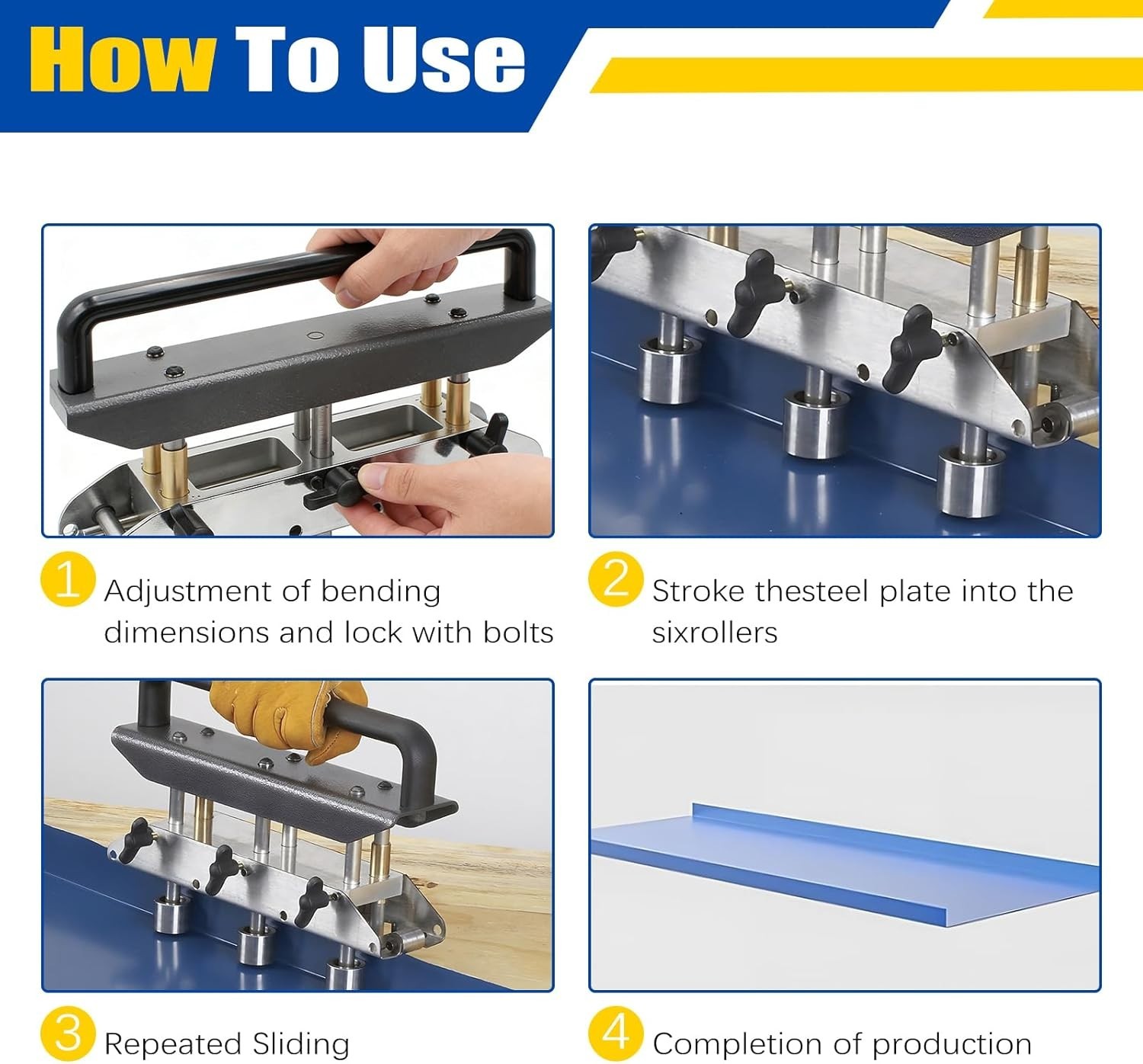 Three-Station Edge Roller Bender Large Radius Sheet Metal Bead Roller Bend Brake