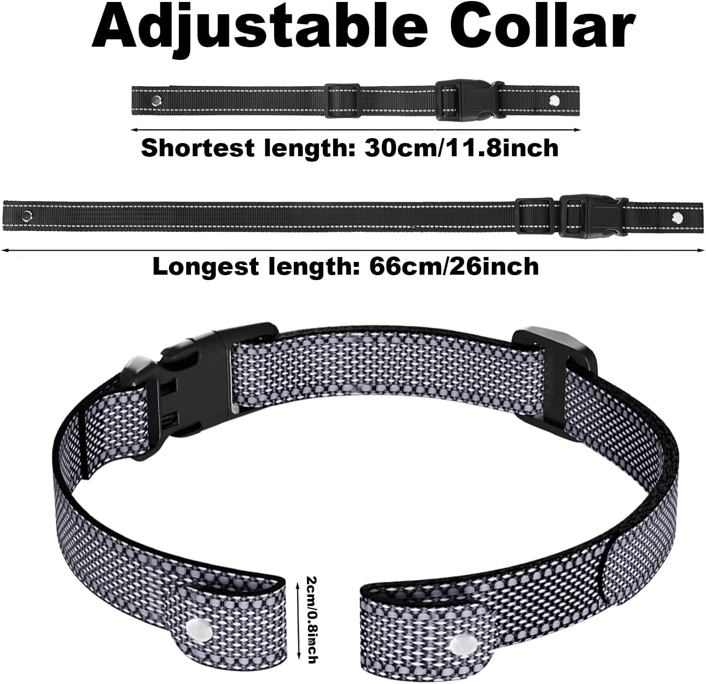 2-Pack Shock Collar Straps â€“ Adjustable Nylon Bands for Dog Training E-Coll...