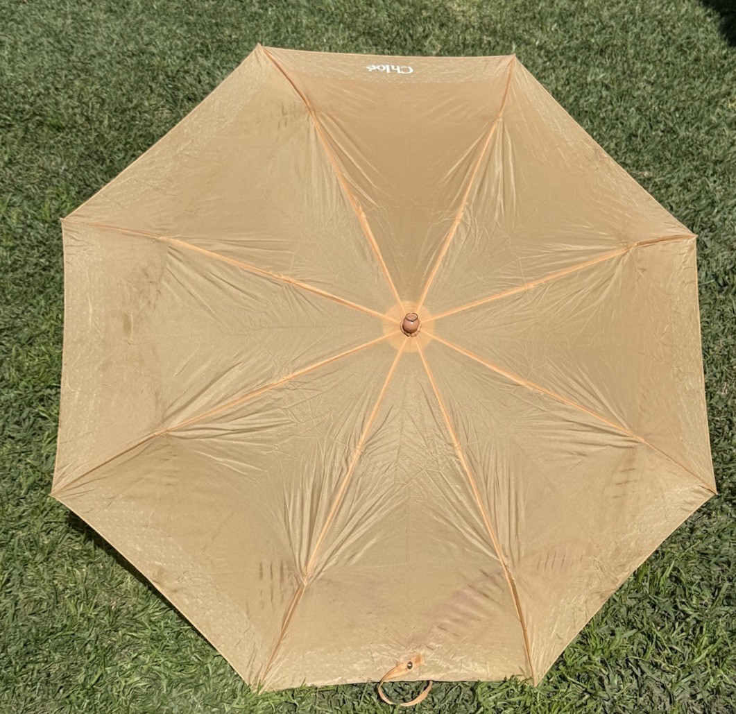 Vintage Chloe Parfums Umbrella Peach White