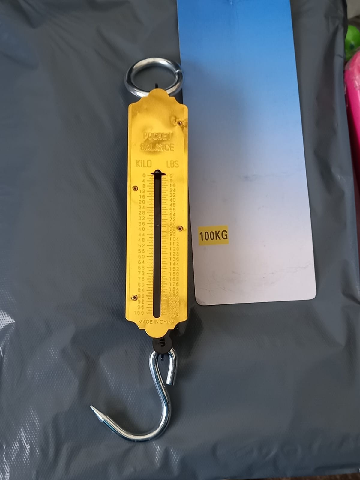 Pocket Spring Balance Scale Weighing Scales 100KG Fishing Luggage 224lbs