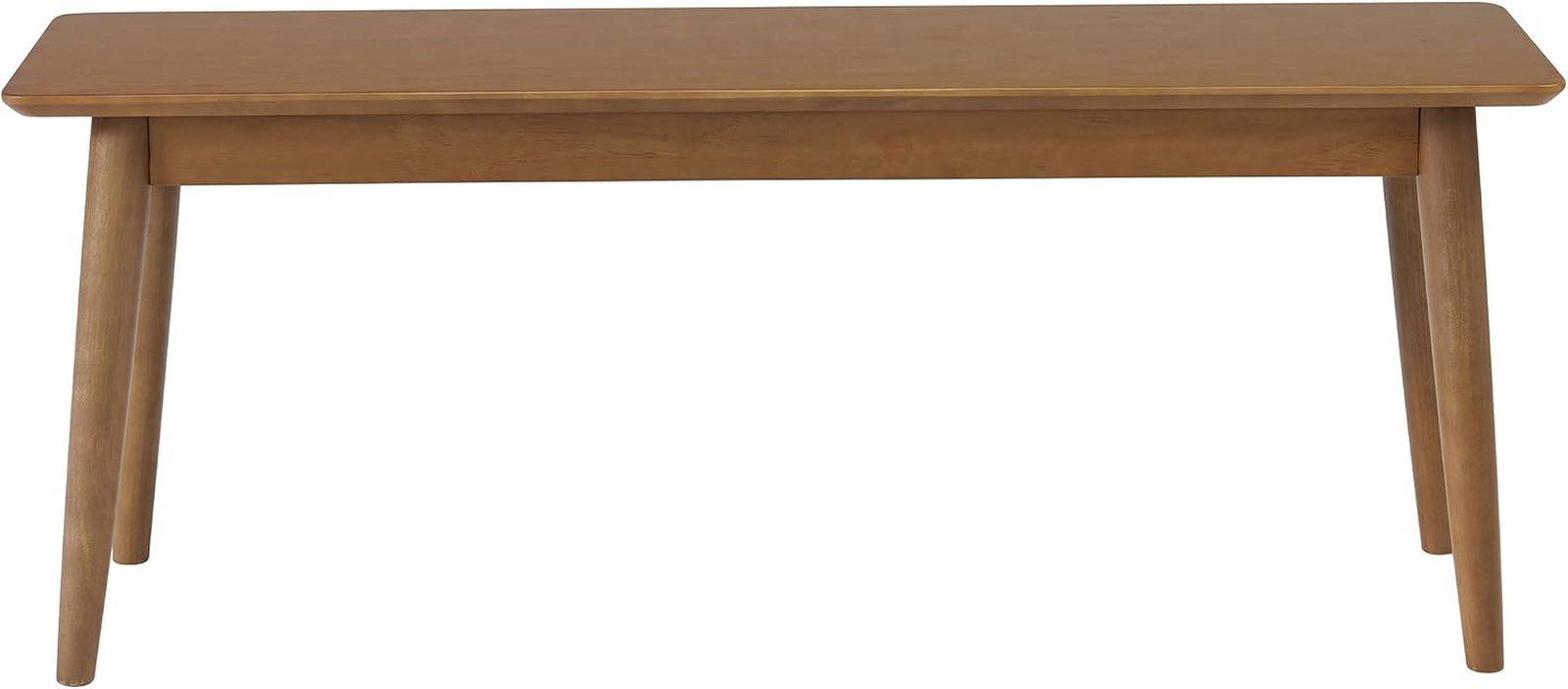 Solid Wood Dining Bench, Warm Pecan, 46” X 14” X 18”
