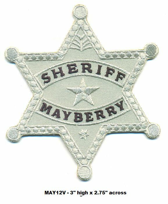 ANDY GRIFFITH MAYBERRY SHERIFF BADGE PATCH  - MAY12V