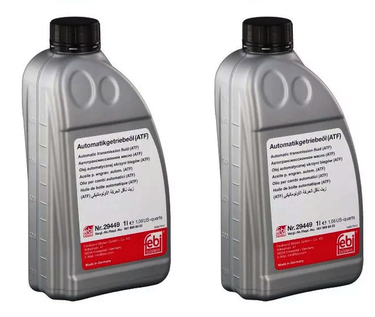 2-LiTer FEBI ATF TRANSFER CASE Gear Box Oil (RED FLUID) For Mercedes SPEC 236.14