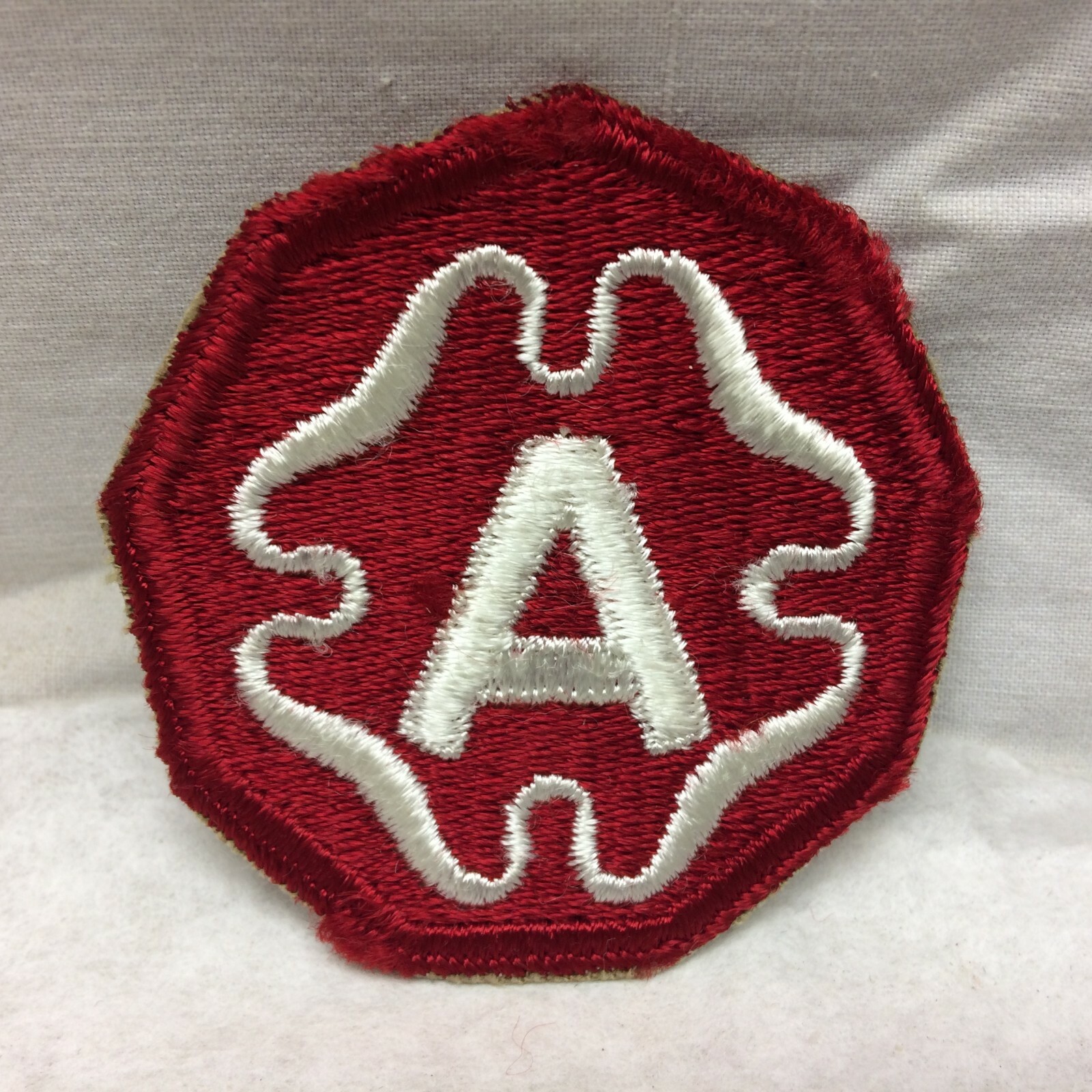 Vintage Military Patch 9th Army White Back Moderate Slant "A" Variant app 9